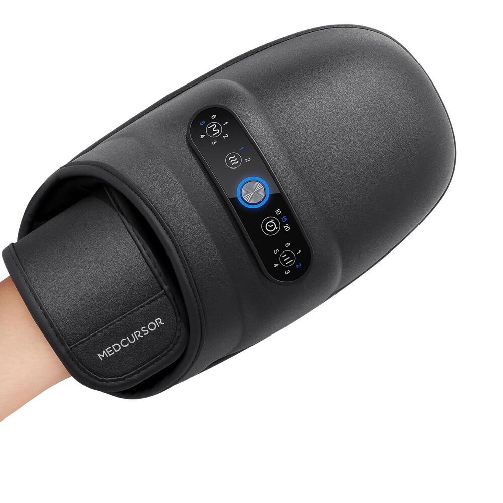 Medcursor Hand Massager Rechargeable - 2026 Upgraded, with Heat and Compression